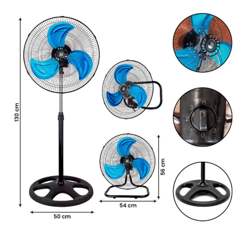 Ventilador 3 en 1 de 3 astas de 18 pulgadas.