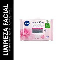 GENERICO - Toallitas Desmaquillantes Agua de Rosas 25 Pzas NIVEA