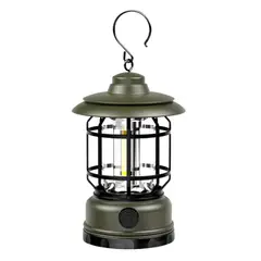 GENERICO - Lámpara LED Retro Recargable Camping con Gancho IPX4 800mAh USB-C