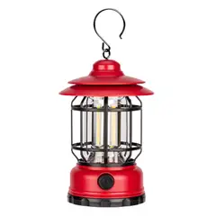 GENERICO - Lámpara LED Retro Recargable Camping con Gancho IPX4 800mAh USB-C