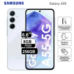 SAMSUNG - Celular Galaxy A55 256GB 8GB RAM Pantalla 6.6"  - CELESTE