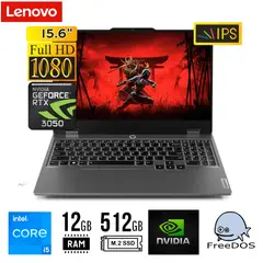 LENOVO - LAPTOP LOQ 15IAX9, 15.6" FHD IPS, Core i5-12450HX 12GB DDR5 512GB SSD RTX 3050 6GB FREEDOS