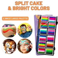 GENERICO - CARITAS PINTADAS MAQUILLAJE SET x12 CON PINCEL