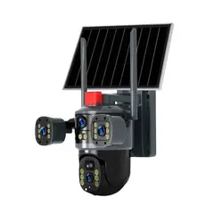 BUYPAL - Camara Solar 2 Puntos De Visión Ptz Panorámica Con Panel