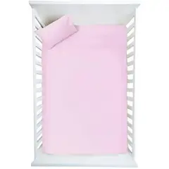 GENERICO - Sábanas de cuna 130 x 70 Rosado Bebé