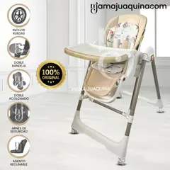 BABY - Silla de Comer Columpio 2 en 1 «KING» Edición Limitada Beige
