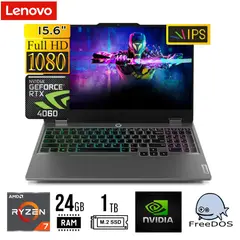 LENOVO - LAPTOP LOQ 15ARP9, 15.6" FHD IPS, AMD Ryzen 7 7435HS 24GB DDR5 1TB SSD RTX 4060 8GB FREEDOS