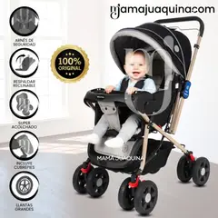 BABY HAPPY - Coche Cuna «VINTAGE NEW» Black