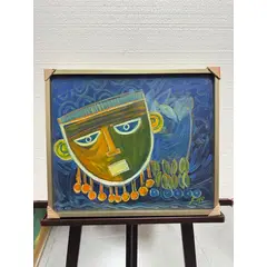 GENERICO - Cuadro al oleo rustico 58x49 cm