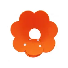 GENERICO - Cono isabelino flor naranja perros y gatos pequeños S