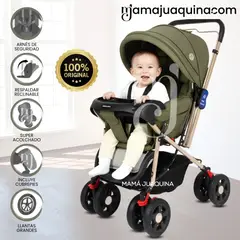 BABY HAPPY - Coche Cuna «VINTAGE NEW» Green