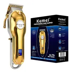 KEMEI - Cortadora De Cabello Recargable Km-1986+pg Con Pantalla Led