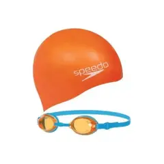 SPEEDO - Lente y Gorro Jet Swim Set Junior Anaranjado