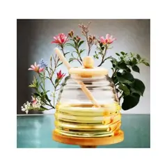 GENERICO - Mielera De Vidrio 400ml Con Cuchara Transparente