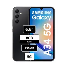 SAMSUNG - Celular Galaxy A34 256GB  8GB RAM 6,6" Pulg - NEGRO GRAFITO