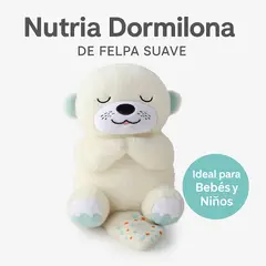 GENERICO - Peluche Oso Dormilón Suave Antiestrés Blanco