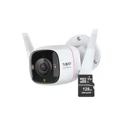 TP LINK - Cámara de seguridad Tapo C325WB 2K QHD WIFI + Micro SD 128GB para exteriores