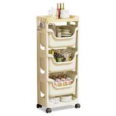 KELLER - Carrito Organizador 5 Niveles con Ruedas para Cocina JX2