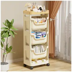 KELLER - Organizador de Pañales Y Accesorios de Bebé 5 Niveles con Ruedas JX2