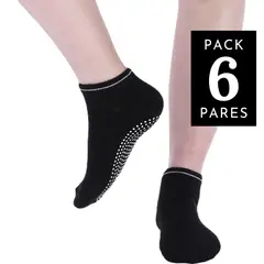 GENERICO - Medias Antideslizantes Marinera Danza Yoga Pilates Fitbox PACK 6 PARES
