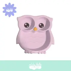 BABY - Set de alimentación Buho Rosa Pastel