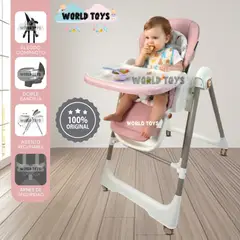 BABY - Silla de Comer Columpio 2 en 1 «KING» Edición Limitada Pink