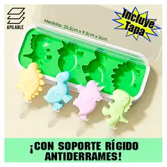 KALE - Molde para helados y chupetes con soporte antiderrames y tapa