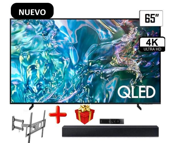 TELEVISOR QLED 65 4K UHD Q60DAGXPE +SOUNDBAR SAMSUNG+RACK