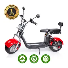 MOVEEN - MOTO ELECTRICA RK2 - ROJO METALICO - CITYCOCO - CHOPPER