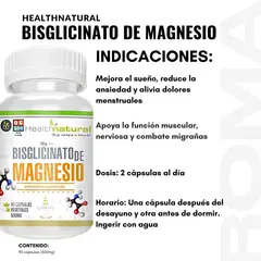 HEALTHNATURAL - PACK 3 BISGLICINATO DE MAGNESIO 1500MG