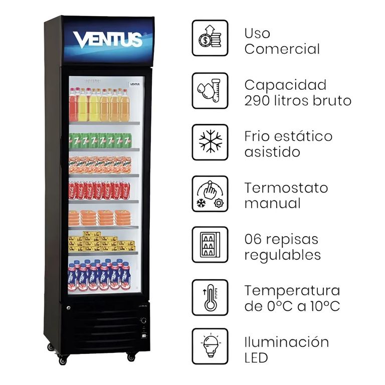 Visicooler De 1 Puerta De 290 Lt - Para Negocio