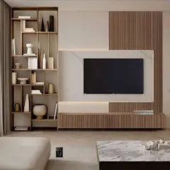 TU MESITA - Mesa de TV Century con Luces Led Color PanelaBlanco