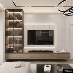 TU MESITA - Mesa de TV Mair con Luces Led Color BardolinoBlanco