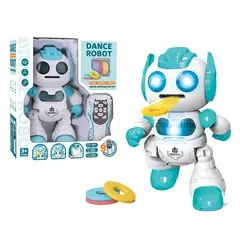 GENERICO - Robot Bailarín Interactivo con Luces y Lanzador de Anillos