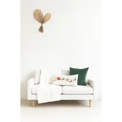 ZALMOHADAS - Set Navideño Cojines + Manta Estilo Nórdico Nieve y Venados 45x45
