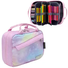 KENGAR - Cartuchera Organizadora Power XL - Rosado Corazón