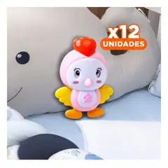 GENERICO - Pack12 Sonajero Ave Amigable en Rosado Y+Regalo Stickers