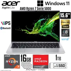 ACER - Laptop Aspire AL15-41P-R9CR AMD Ryzen 7 5700U 16GB RAM 1TB SSD 15.6" FHD