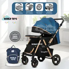 BABY - Coche Cuna «TURQUIA PREMIUM» con Mochila Pañalera Blue