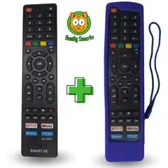 GENERICO - Control Remoto Jvc Smart Led Lt-43kd395 + Funda Azul