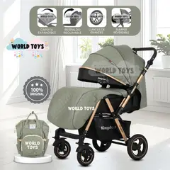 Baby - Coche Cuna «TURQUIA PREMIUM» con Mochila Pañalera Green