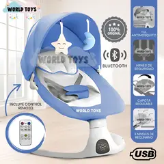 BABY - Silla Mecedora Didactica «STAR» con Bluetooth Blue