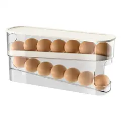GENERICO - Organizador dispensador automático de huevos - transparente