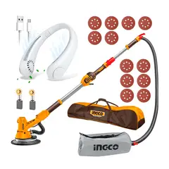 INGCO TOOLS - Lijadora De Pared Y Techo Telescópica 1050W Ingco + Ventilador