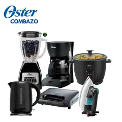 OSTER - Combo Licuadora + Hervidor + Arrocera + Sandwichera + Cafetera Y Plancha