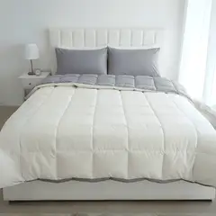 GENERICO - PLUMON QUEEN ALGODON PIMA REVERSIBLE + FUNDAS DE ALMOHADA PROMO