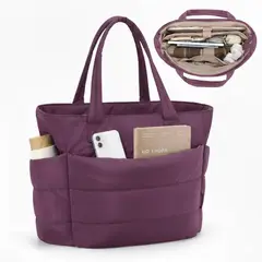 GENERICO - BOLSO PUFFER - TIPO TOTE BAG PARA DAMA PORTALAPTOP