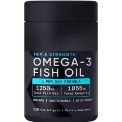 GENERICO - Omega-3 Fish Oil Triple Strength – 1250 mg – 150 cápsulas