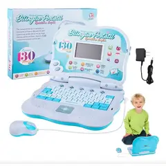 GENERICO - Laptop Educativa Español e Inglés Kids con Cargador Celeste