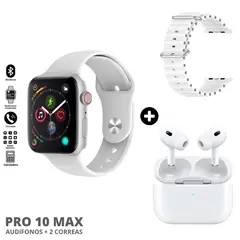 GENERICO - SmartWatch Pro 10 Max Combo Deportivo Blanco doble correa + Audífonos